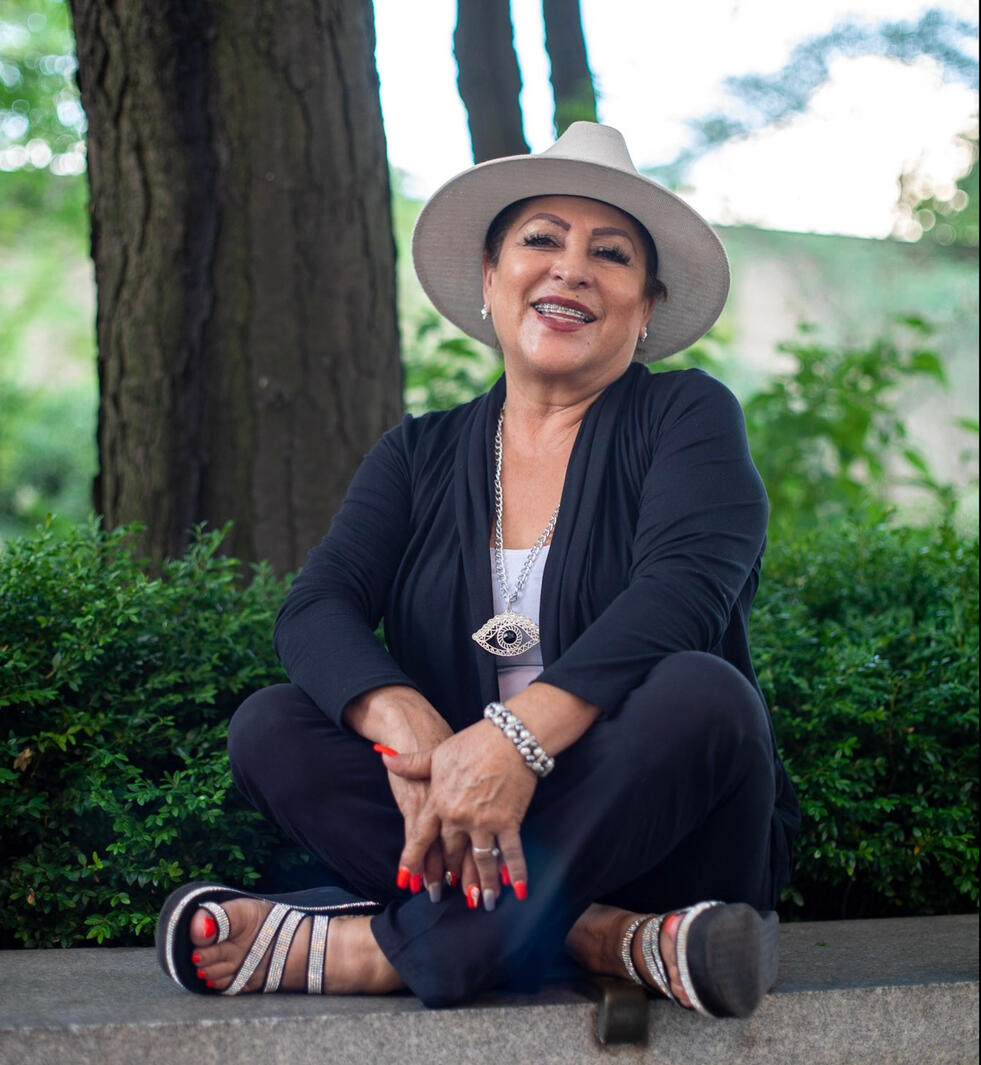 portrait of woman sitting in chicago
